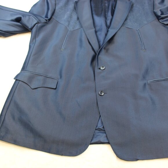 Vintage Circle S Texas Western Boise Two-Button Rodeo Cowboy Blazer Mens 54R - Picture 7 of 12